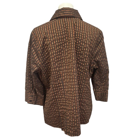 Lot of 2 Apt 9 Womens 1X 3/4 Sleeve PolyCotton Essential Button Down Shirts - Picture 10 of 11